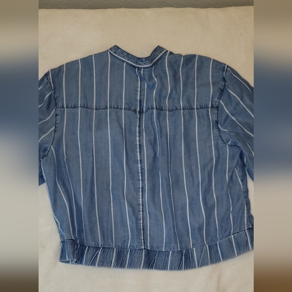 Cato Zipper Denim elastic waist shirt Size XL excellent condition - Picture 7 of 9